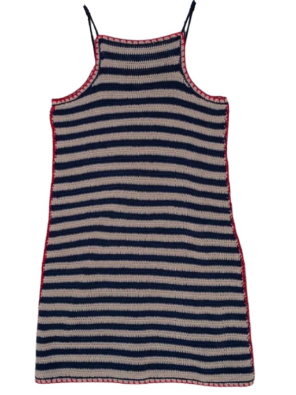 Love Stich Navy, Red & Beige Knit Dress